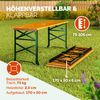 Casaria Bierzelttisch Höhenverstellbar Klappbar Hoch Outdoor Breit Holz Buffettisch 170cm Stehtisch Bartisch Partytisch Bild 2