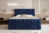 Goldstoff Boxspringbett TAURIEL mit Federkernmatratze & Topper, zwei Bettkästen (von 120 bis 200x200 cm), modernes Doppelbett aus Velvet Stoff mit edlem Kopfteil Bild 2