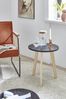 Couchtisch (B/H/T: 50x45,8x50 cm) in schwarz und Pinienholz Bild 4