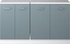 Küchenschrank für Dachschrägen R-Line Blau-Grau 140 cm 2er Set Schrankkorpuss 60 cm Tiefe Vicco Bild 3