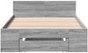 vidaXL Bettgestell mit Schublade Grau Sonoma 75x190 cm Holzwerkstoff 3280809 Bild 4