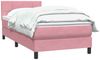 vidaXL Boxspringbett mit Matratze Rosa 80x220 cm Samt 3316238 Bild 3