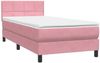 vidaXL Boxspringbett mit Matratze Rosa 80x220 cm Samt 3316238 Bild 4