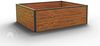 GFP HALFSIZE Aluminium Hochbeet - Platzsparendes & Stabiles Gartenbeet in Holzoptik - 119 x 99 x 39 cm - Ideales halbhohes Modell für Familien-Gartenspaß Bild 2