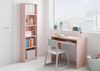 Dmora Ajeje Schreibtisch, Büroschreibtisch mit Regal, Arbeitstisch für PC für Büro oder Schlafzimmer, Arbeitstisch, 90 x 54 x 79 cm, Pink Bild 2
