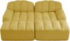 2-Sitzer modulares Sofa H 79 x T 210 x B 165 cm aus granuliertem Fleece in Gelb, erweiterbar Bild 4