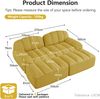 2-Sitzer modulares Sofa H 79 x T 210 x B 165 cm aus granuliertem Fleece in Gelb, erweiterbar Bild 5