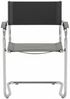 k-hometrends Freischwinger KADA (2er-Set), Designstühle aus Recyceltes Leder in schwarz und Rundrohrgestell Bild 3