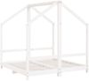 vidaXL Kinderbett Weiß 2x(70x140) cm Massivholz Kiefer 3200593 Bild 3