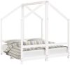 vidaXL Kinderbett Weiß 2x(70x140) cm Massivholz Kiefer 3200593 Bild 2