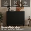 Bellamio 'Tana' Kommode, schwarz mit geriffelter Front, 85x40x92 cm, Sideboard mit 2 Türen und 4 Fächern Bild 4