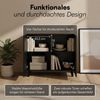 Bellamio 'Tana' Kommode, schwarz mit geriffelter Front, 85x40x92 cm, Sideboard mit 2 Türen und 4 Fächern Bild 3