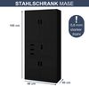 Aktenschrank abschließbar FILIP - mit Tresor & Schubladen| Büroschrank aus Stahl Metallschrank Werkstatt Mehrzweckschrank Werkzeugschrank, 185x90x40cm Schwarz Bild 2