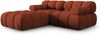 Micadoni Modulares Sofa Bellis 3-Sitzer mit flachem Modul 3D-Stoff Sonic Ziegel Bild 2