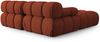 Micadoni Modulares Sofa Bellis 3-Sitzer mit flachem Modul 3D-Stoff Sonic Ziegel Bild 5