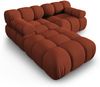 Micadoni Modulares Sofa Bellis 3-Sitzer mit flachem Modul 3D-Stoff Sonic Ziegel Bild 3