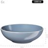 Mäser 931844 Kombiservice Elissa für 6 Personen, Steinzeug, blau (1 Set, 24-teilig) Bild 3