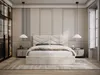 Vente-unique - JUSTANI Bett Stoff Beige - B 213 cm x H 106 cm x L 190 cm Bild 3