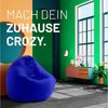 Lumaland Indoor / Outdoor Sitzsack, 2-in-1-Sitzsack, Polyester, 120 x 80 x 75 cm, 300 Liter, Blau Bild 3
