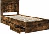vidaXL Bettrahmen Geräucherte Eiche 90 x 200 cm Ingenieurs Holz 3410212 Bild 5