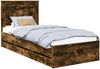vidaXL Bettrahmen Geräucherte Eiche 90 x 200 cm Ingenieurs Holz 3410212 Bild 2