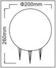 TRANGO LED Kugelleuchte, 1er Set 200WB IP65 Gartenkugel in Weiß matt 20cm Durchmesser inkl. je 1x E27 LED Leuchtmittel *SNOW* Kugellampe inkl. ca. 5 Meter IP44 Kabel, Gartenleuchte, Leuchtkugel, Gartenkugelleuchte, Kugellampe Bild 3