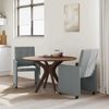 vidaXL Esszimmerstühle mit Rollen 2 pcs Hellgrau 58 x 65 x 94 cm Stoff 42017829 Bild 3
