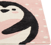 Kinderteppich Baumwolle rosa 80 x 150 cm Pinguin-Muster PENGKOL Bild 5