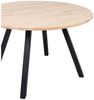 Esstisch Tablo aus Eiche, modern rundes Design, natur, pulverbeschichtetes Metallgestell, 120 cm Bild 2