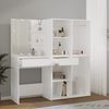 vidaXL LED-Schminktisch mit 2 Schränken Weiß Holzwerkstoff 3082026 Bild 5