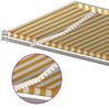 vidaXL Automatische Markise mit LED Windsensor 500x300 cm Gelb/Weiß 3068953 Bild 5