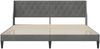 vidaXL Bettrahmen mit Kopfteil Dunkelgrau 200 x 200 cm Samt 42027449 Bild 4