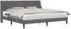 vidaXL Bettrahmen mit Kopfteil Dunkelgrau 200 x 200 cm Samt 42027449 Bild 2