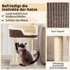 COSTWAY Kratzbaum, Katzenbaum, Kletterbaum, Katzenmöbel, mit Ball Bild 3