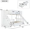 Novelux Etagenbett 90x200/120x200 mit Rutsche & Treppe – Kiefer+MDF in Weiß, Kinderetagenbett mit Fenster, Schublade, 4 Staufächern Bild 2