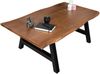 Couchtisch Baumkante 120x80 cm Akazie Nussbaumfarben schwarz A-Gestell 83941462 Bild 3