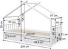 Hausbett Design Weiß 90x200 cm mit 2 Schubladen und Matratze Vitalispa Bild 3