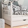 Hausbett Design Weiß 90x200 cm mit 2 Schubladen und Matratze Vitalispa Bild 5