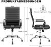 Schwarzer Bürostuhl ergonomisch mit Wippfunktion 150 kg belastbar Bild 3
