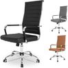 Schwarzer Bürostuhl ergonomisch mit Wippfunktion 150 kg belastbar Bild 4