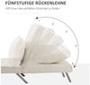 HOMCOM Sessel Schlafsofa mit Armlehne 3-in-1 Schlafsessel (Klappbett, 1-St, Klappmatratze), Kunstwildleder Creme, 65 x 69 x 80 cm Bild 3