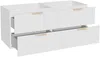 Vente-unique - AVORELI Waschbeckenmöbel Holz, Platte Weiß - B 46 cm x H 50 cm x L 120 cm Bild 3