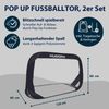 Hudora Pop Up Fußballtor mit Tragetasche, 2er Set, 120x80 cm, Schwarz Bild 3