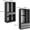 Kleiderschrank Elmo Anthrazit 200 x 200 cm 2er Set Vicco Bild 3