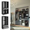 Kleiderschrank Elmo Anthrazit 200 x 200 cm 2er Set Vicco Bild 2