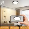 ZMH Deckenlampe LED Deckenleuchte Flach - Schlafzimmerlampe 18CM Badezimmerlampe 15W Küchenlampe Schlafzimmer Schwarz Deckenbeleuchtung Flurlampe Decke Badlampe 3000K für Küche Flur Bild 3