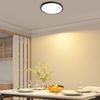 ZMH Deckenlampe LED Deckenleuchte Flach - Schlafzimmerlampe 18CM Badezimmerlampe 15W Küchenlampe Schlafzimmer Schwarz Deckenbeleuchtung Flurlampe Decke Badlampe 3000K für Küche Flur Bild 2