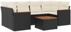 vidaXL 7-tlg. Garten-Sofagarnitur mit Kissen Schwarz Poly Rattan 3258199 Bild 2