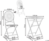 Beliani 'Scario' Bistro-Set, 3-teilig, Tisch + 2x Stuhl, Metall, Rot Bild 2