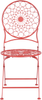 Beliani 'Scario' Bistro-Set, 3-teilig, Tisch + 2x Stuhl, Metall, Rot Bild 4
